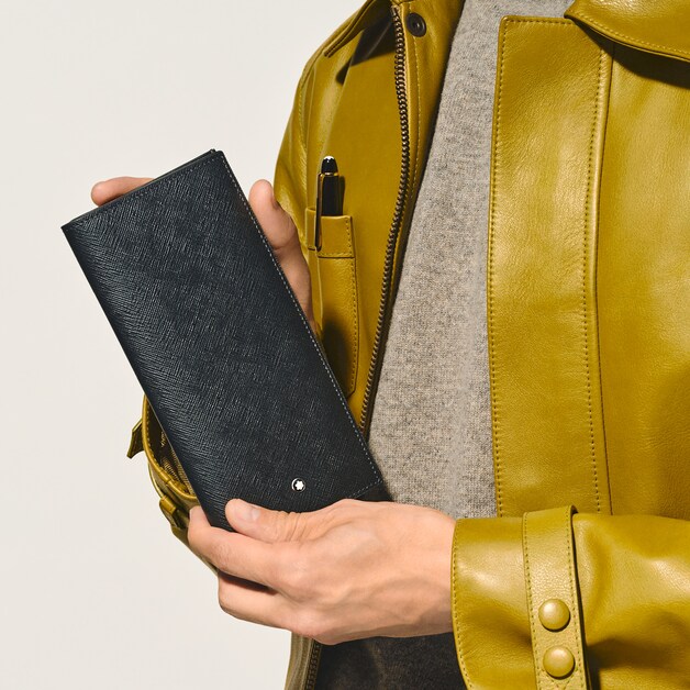 Sartorial wallet 14cc with zipped pocket