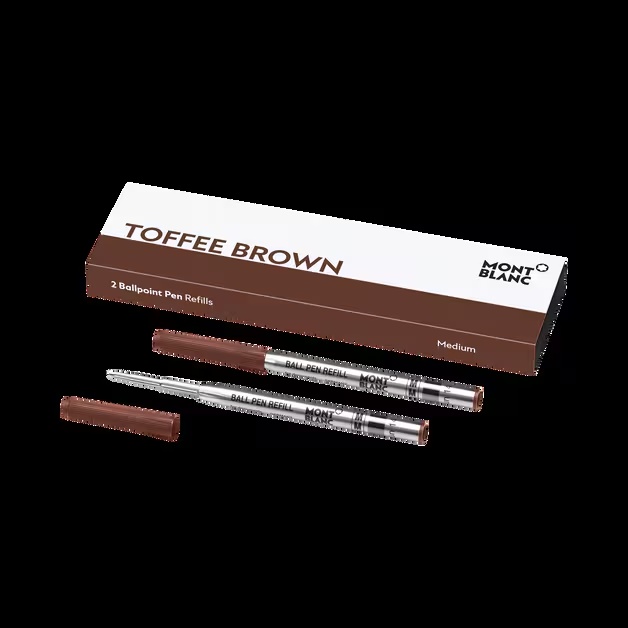 2 Ballpoint Refills, Toffee Brown - Medium