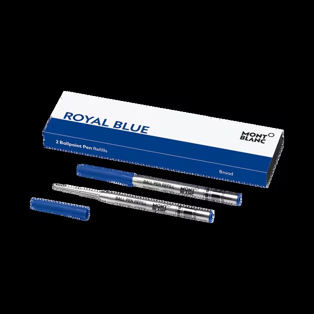 2 Ballpoint Refills, Royal Blue - Fine