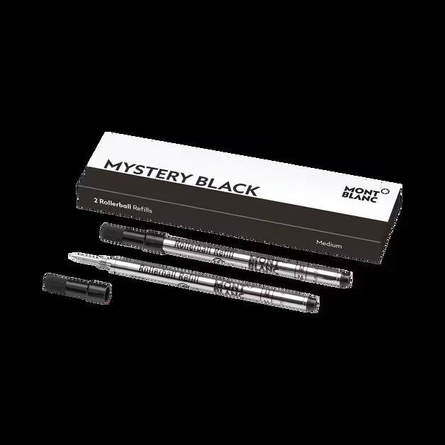 2 Rollerball Refills, Mystery Black - Medium