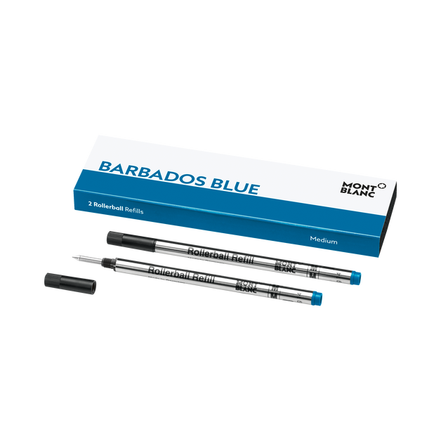 2 Rollerball Refills, Barbados Blue - Medium