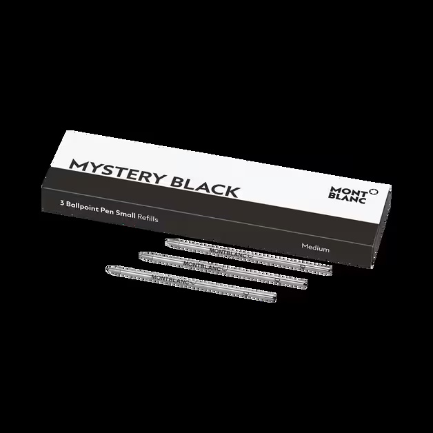 3 Ballpoint Small Refills, Mystery Black - Medium