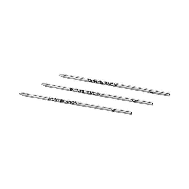3 Ballpoint Small Refills, Mystery Black - Medium